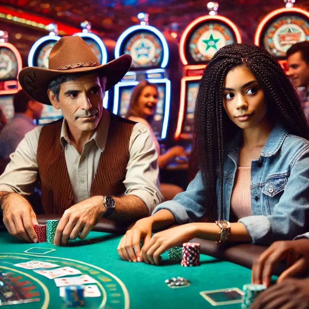 deux joueurs de poker dans un WIN UNIQUE CASINO